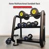 Steel Double-Layer Dumbbell & Kettlebell Storage Rack