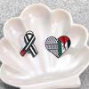 Kreativní brož ve tvaru srdce s vlajkou Palestiny: Kovový odznak Mírový doplněk