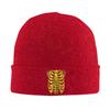 Human Skeleton Rib Cage Gold Knitted Hat  Street Y2K Caps Men Women Unisex Kpop Beanie Hats Autumn Winter Warm Soft Bonnet Hats