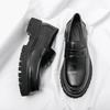 Simple Glossy Matte Finish Handmade Advanced Thick Bottom Casual Shoes for Men Oxford Luxurious Korean Leather Shoes
