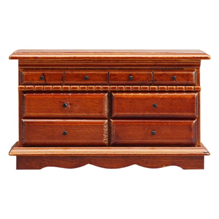 

White Wooden 4 Drawer Miniature Cabinet For 1/12 Scale Dollhouses Scenery Design малиновий
