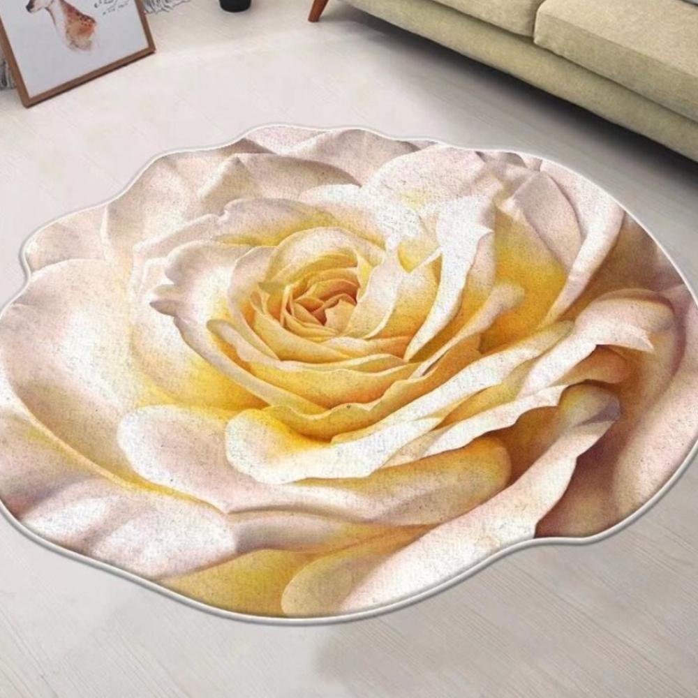 

М який килимок для підлоги Півонія Спеціальної форми Килимок для підлоги у ванну Новий квітковий килим Для вітальні B 60*60cm