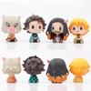 Demon Slayer Kimetsu No Yaiba Q Version Sitting Figures Tanjiro Nezuko Zenitsu Inosuke Model Desk Decor Birthday Gifts For Fans