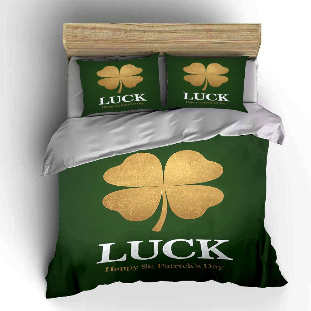 Luck Clover Bedding Set Bedding Duvet Cover Set Duvet Cover Pillowcases (1 * Duvet Cover 2 * Pillowcases, Without Duvet Insert)