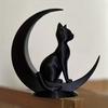 3D Printed Moon Cat Decoration Art Crafts Cat Statue Decorative Desktop Decoration  Table