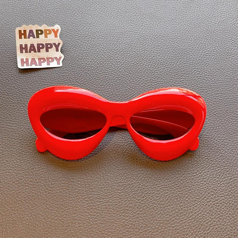 

2023 Новые Детские Модные Цветные Солнцезащитные Очки в Форме Губ UV400 Для Улицы Девочек Мальчиков Милые Защитные Очки Детские Солнечные Очки красный
