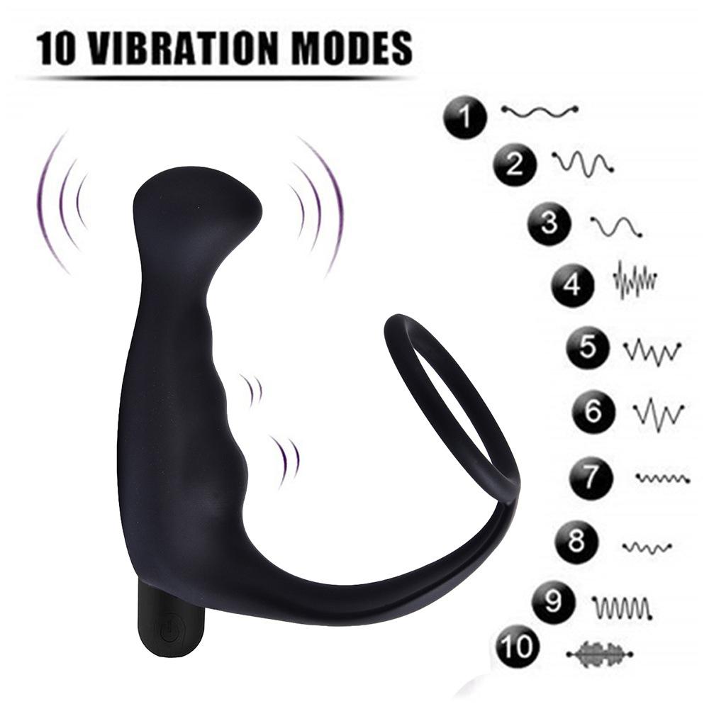 Prostate Vibrators Frequency Conversion Anal Massager Silicone Wear Butt Plug Adult Sex Sex Product for Men