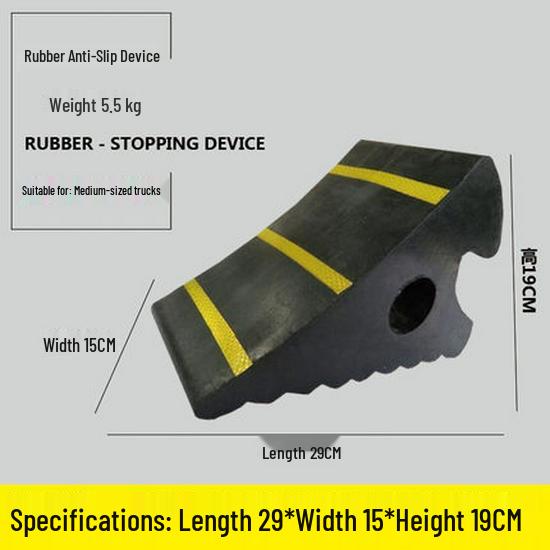 Rubber Anti-Slip Wheel Chocks - Portable Triangular Stoppers for Cars