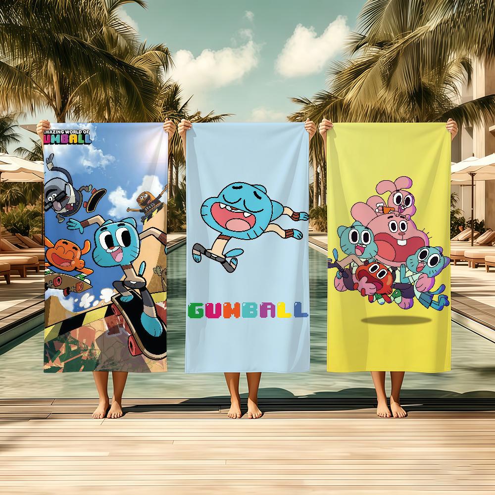 Das A-AmazingS W-WorldS Of G-GumballS Handtuch Bademantel Strand Schnelltrocknend Leicht Tragbar Camping Schwimmbad Reisen