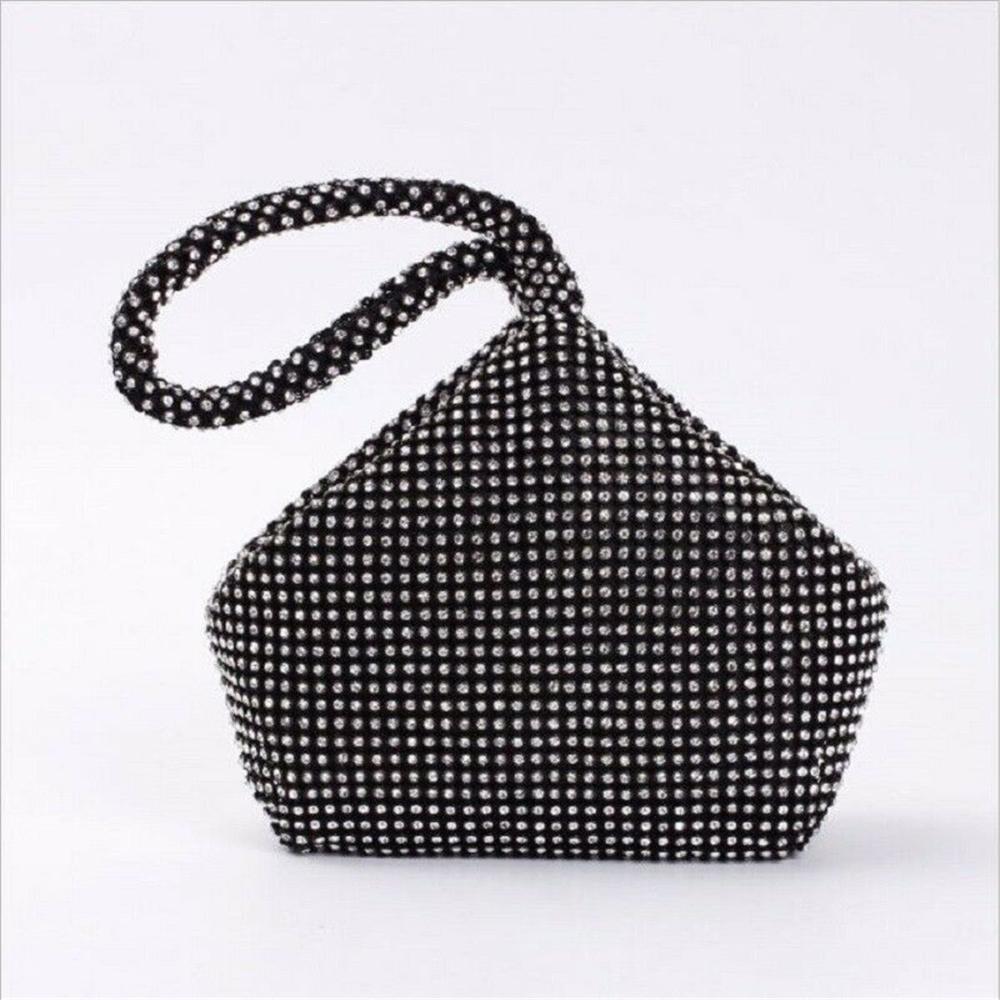 Fashion Gift Party Wedding Prom Pouch Diamant Evening Bag Triangle Clutch Purse Crystal Bag