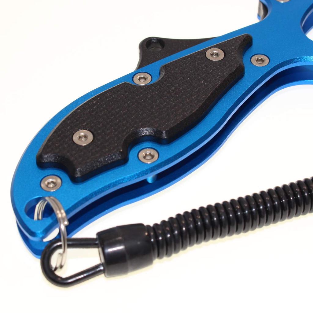 1091 Fish Lightweight Aluminum Fish Long Reach Gun Grip (Iregui) Grip, Grip, (Blue (Resin Trigger))