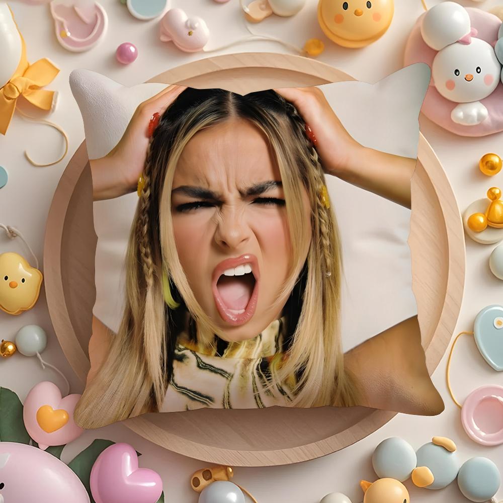 Singer A-Addison Rae Cushion Cover Home & Car Multi-Scene Pillow Cover - Reversible, Soft & Durable for Daily Use