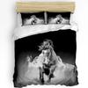 Horses Bedding Set For Bedroom Bed Home Abstract Stallions Simple Design Equestrian Animal Duvet Cover Quilt Cover Pillowcase