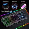 Luminous Colorful Wired Gaming Keyboard - Metal Iron Plate, Mechanical Feel, Perfect for Esports and Office Use