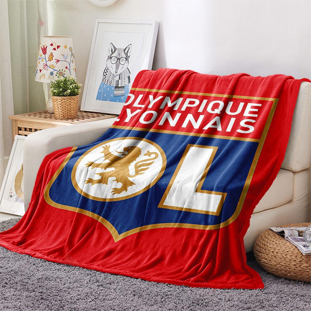 Olympique Lyonnais FlAannel Blanket, High Quality Comfortable for All Seasons, Home Decor, Warmth and Comfort