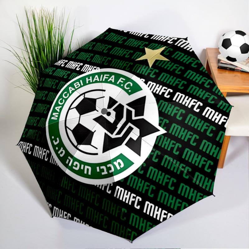 Maccabi Football Club Printed Automatic Umbrella, 8-Frame for Travel, camping, Casual Umbrella, Essential Gift for for family and friends