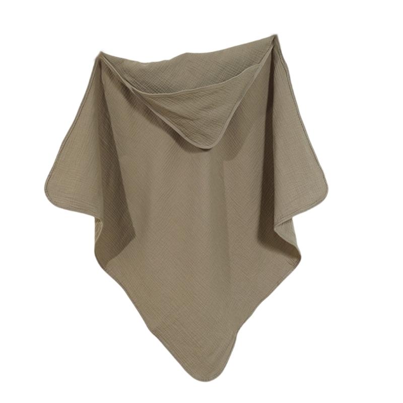 

Unisex Hooded Bath Towel for Infants 4 Layer Cotton Towel Comfortable & Quick Dry Infant Towel for Pool & Beach Use хаки