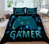 Player Bedding Microfiber Fabric Game Machine Printed Quilt Cover and Pillowcase Are Suitable for Home Decoration of Boys and Men's Game Lovers' Rooms