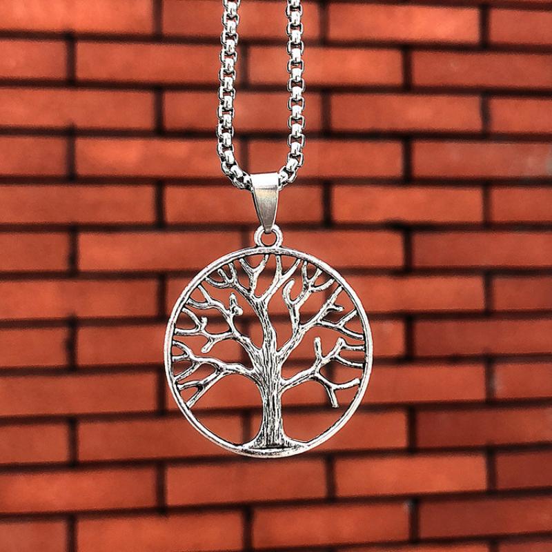 Venkovský Přírodní Styl Módní Řetízek, Strom Života, Pár Styl Titanová Ocel Šperky
