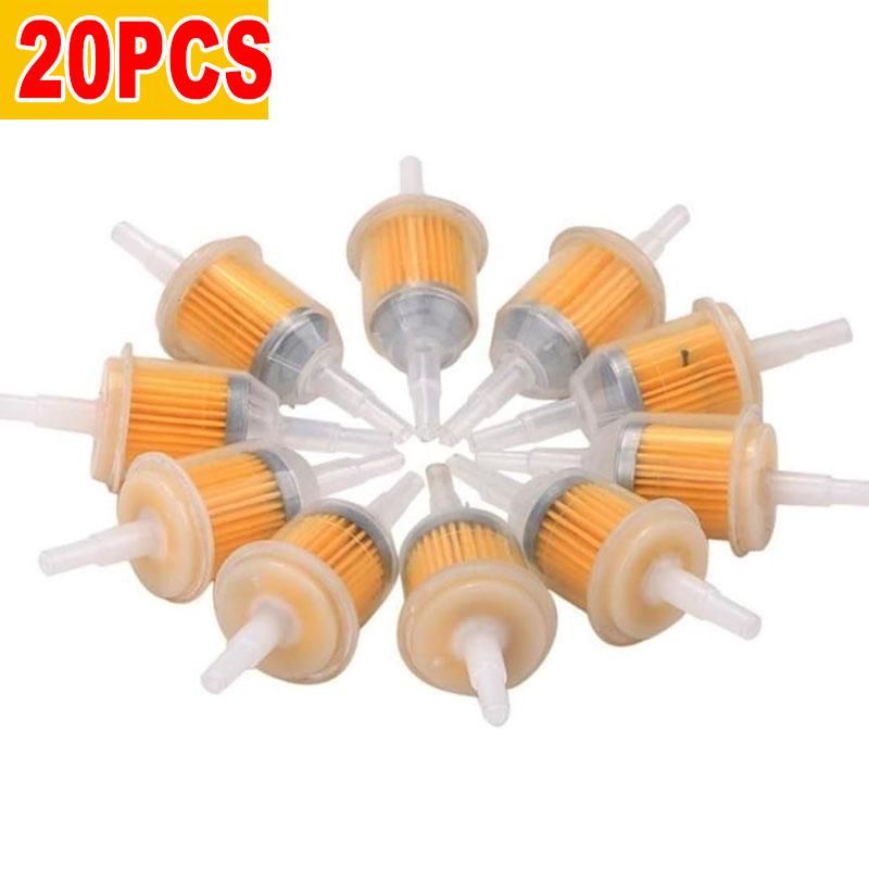 1-20 peças Universal Gasolina Gás Combustível Gasolina Filtro de Óleo para Motocicleta Ciclomotor Scooter Motocross Gasolina Filtro de Combustível Acessórios