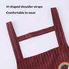 Kitchen Oil Resistant Apron Striped Zippered Linen-Cotton Apron With Straps Breathable Apron Women'S Dirt Resistant Work Clothes