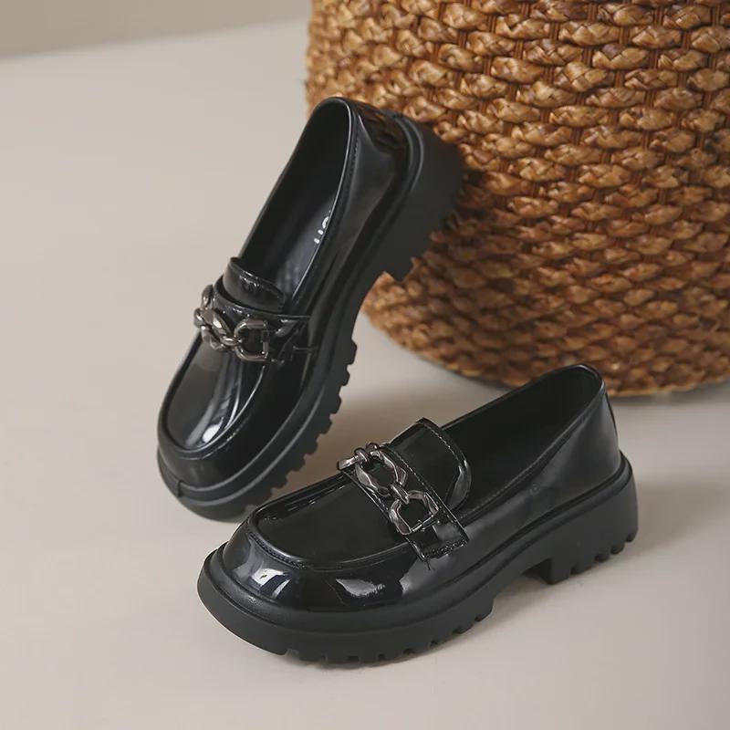 Damskie Loafersy na Grubej Podeszwie Sznurowane 2025: Wszechstronny brytyjski styl na wiosnę i lato