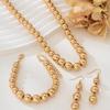 Punk Contrasting Color Beaded Temperament Niche Round Ball Personalized Necklace Bracelet Earring Set