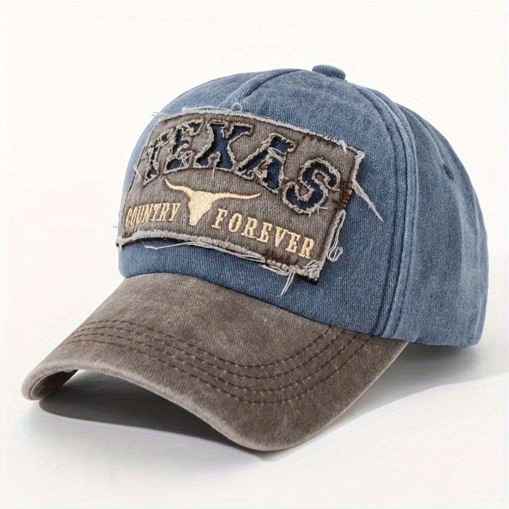 Washed Cotton Embroidery Baseball Cap Visor Sunscreen Hats Vintage Casquette  For Man Women Unisex