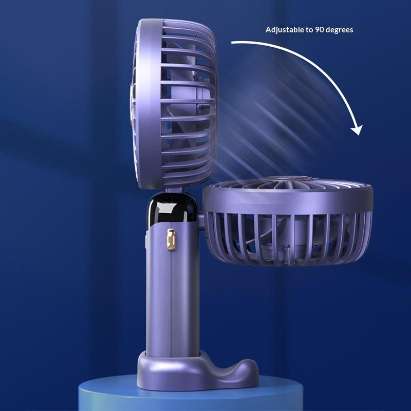 Usb Rechargeable Portable Handheld Fan – Cute Plastic Design, Dual Use (Handheld/Stand), Summer Cooling Fan For Kids & Adults