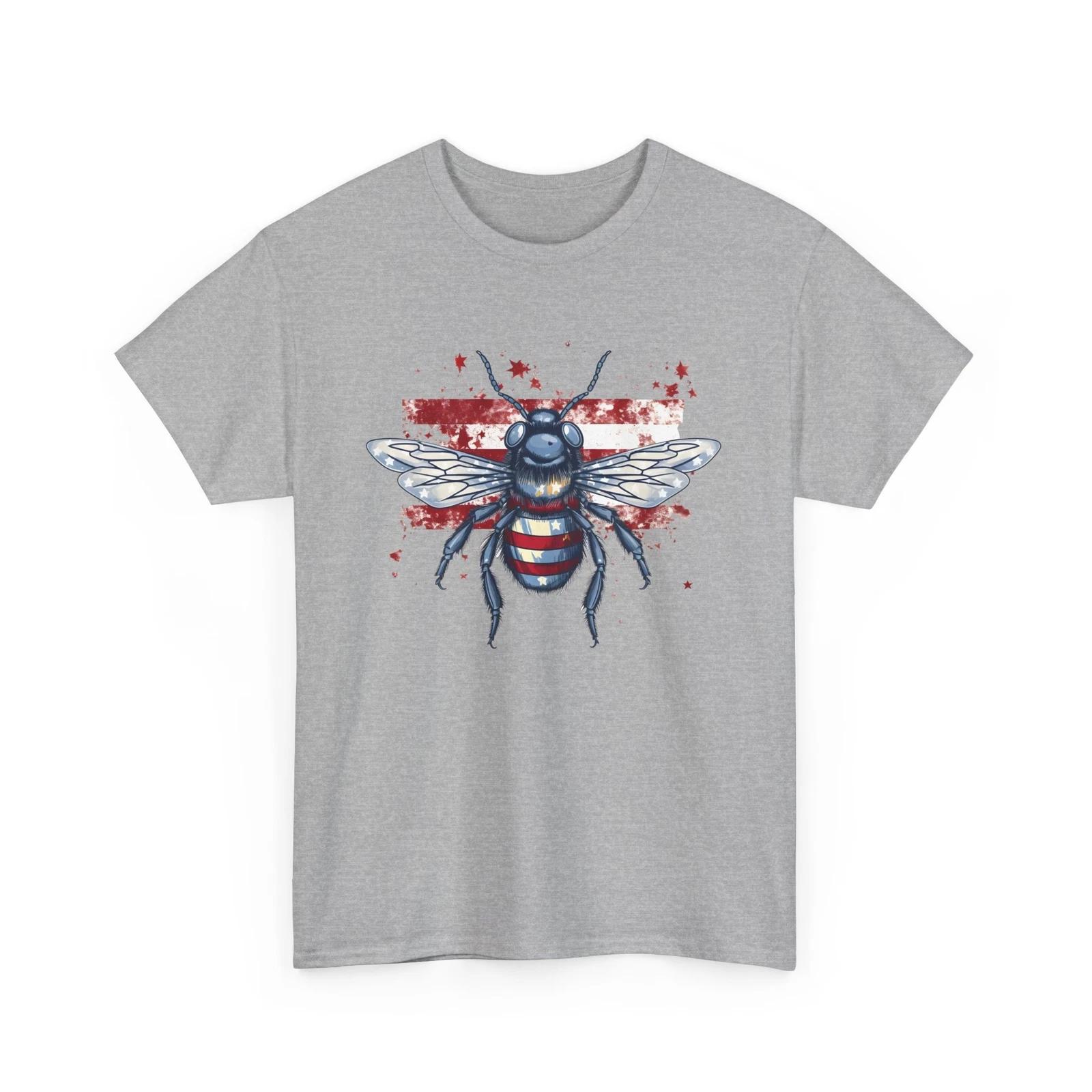 USA Flag Bee T-Shirt | Save the Bees Shirt | Honeybee | American Flag Bee Shirt L