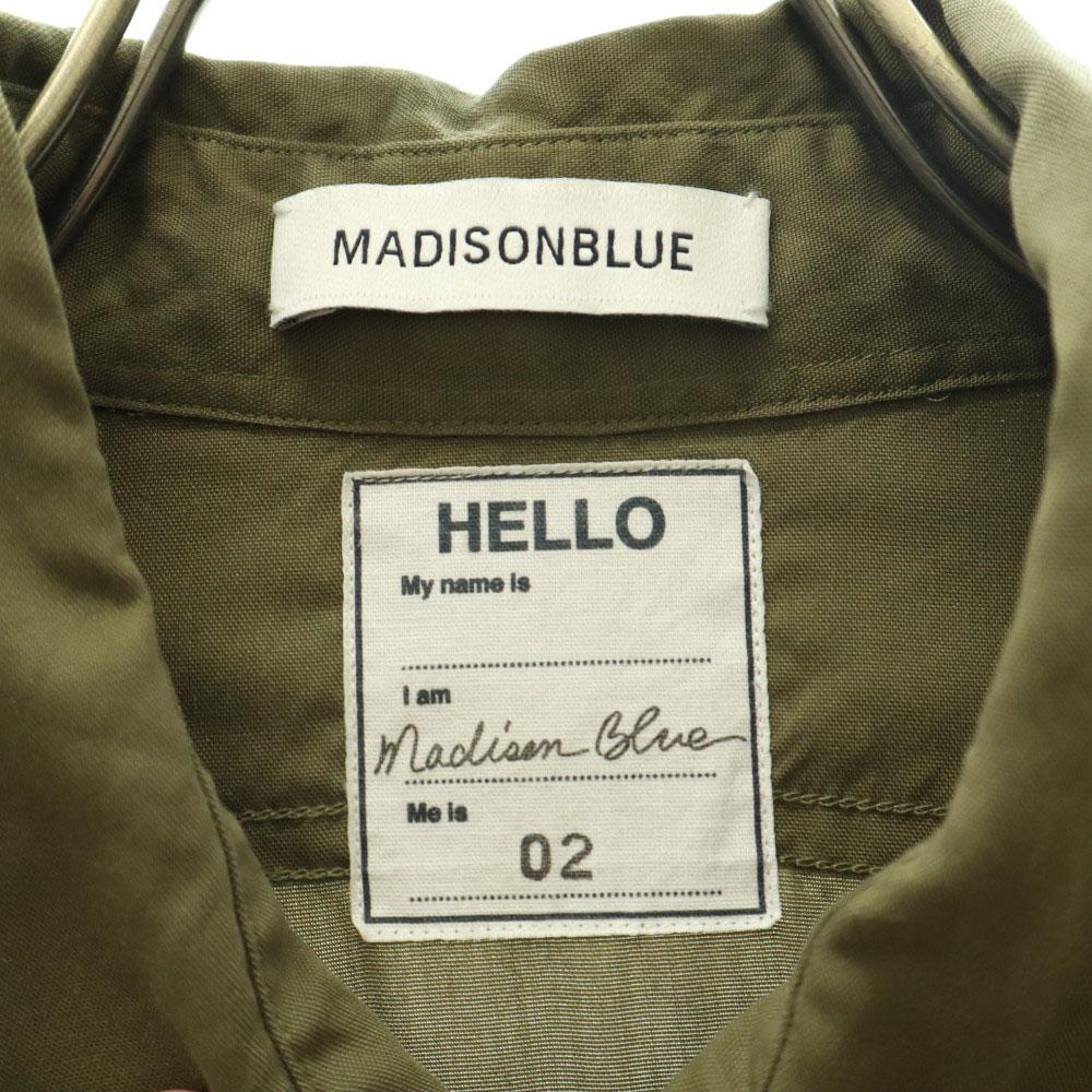 MADISON BLUE Long sleeve shirt M green Button flap pocket Women Used