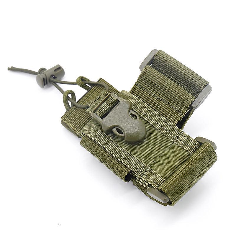 Tactical Camouflage Walkie-Talkie Molle Pouch: Adjustable Military Waist Bag Accessory