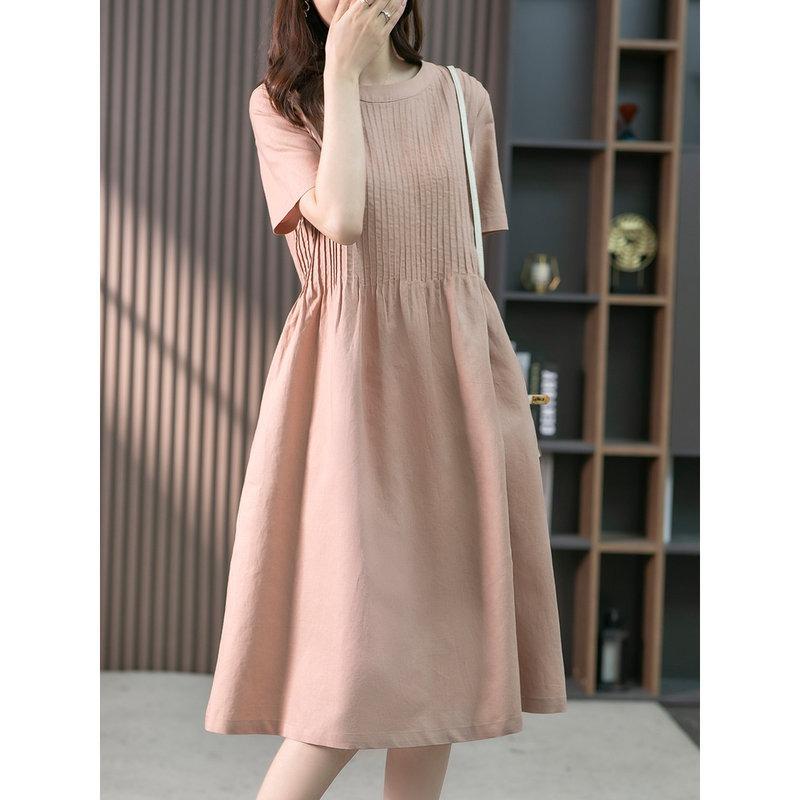 Šaty Dámská sukně střední délky s volným střihem