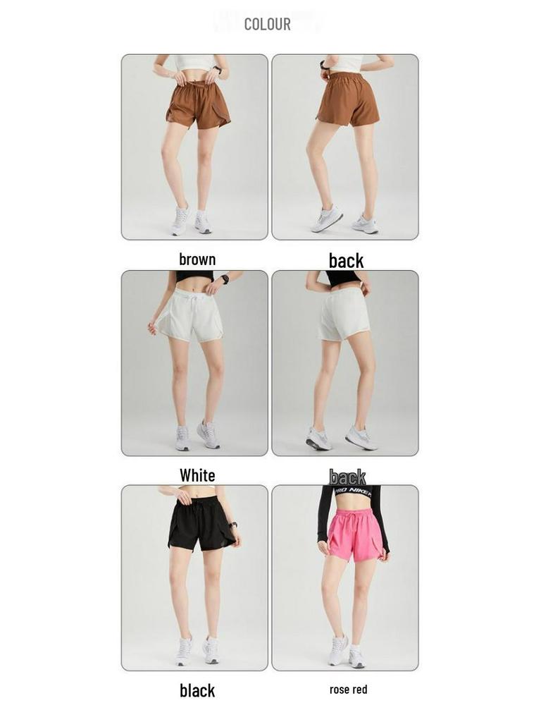 Women's Quick-Dry High-Waist Summer Running Shorts - Breathable, Loose, Anti-Exposure Fitness Pants