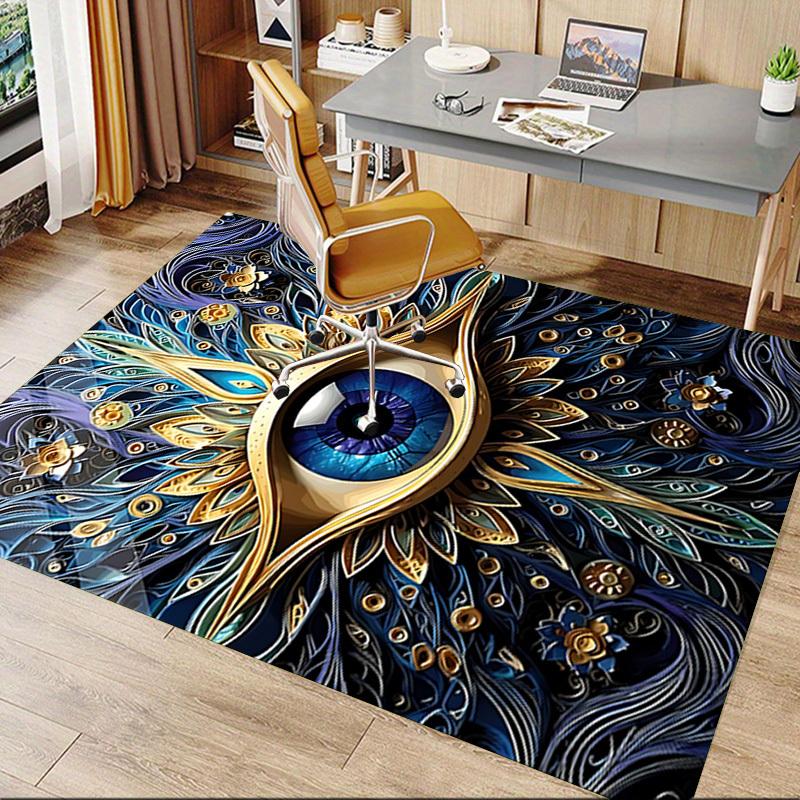 1PC Eye Pattern Carpet Ultra Soft, Thick & Absorbent, Non Slip Machine Washable Mat for Entryway
