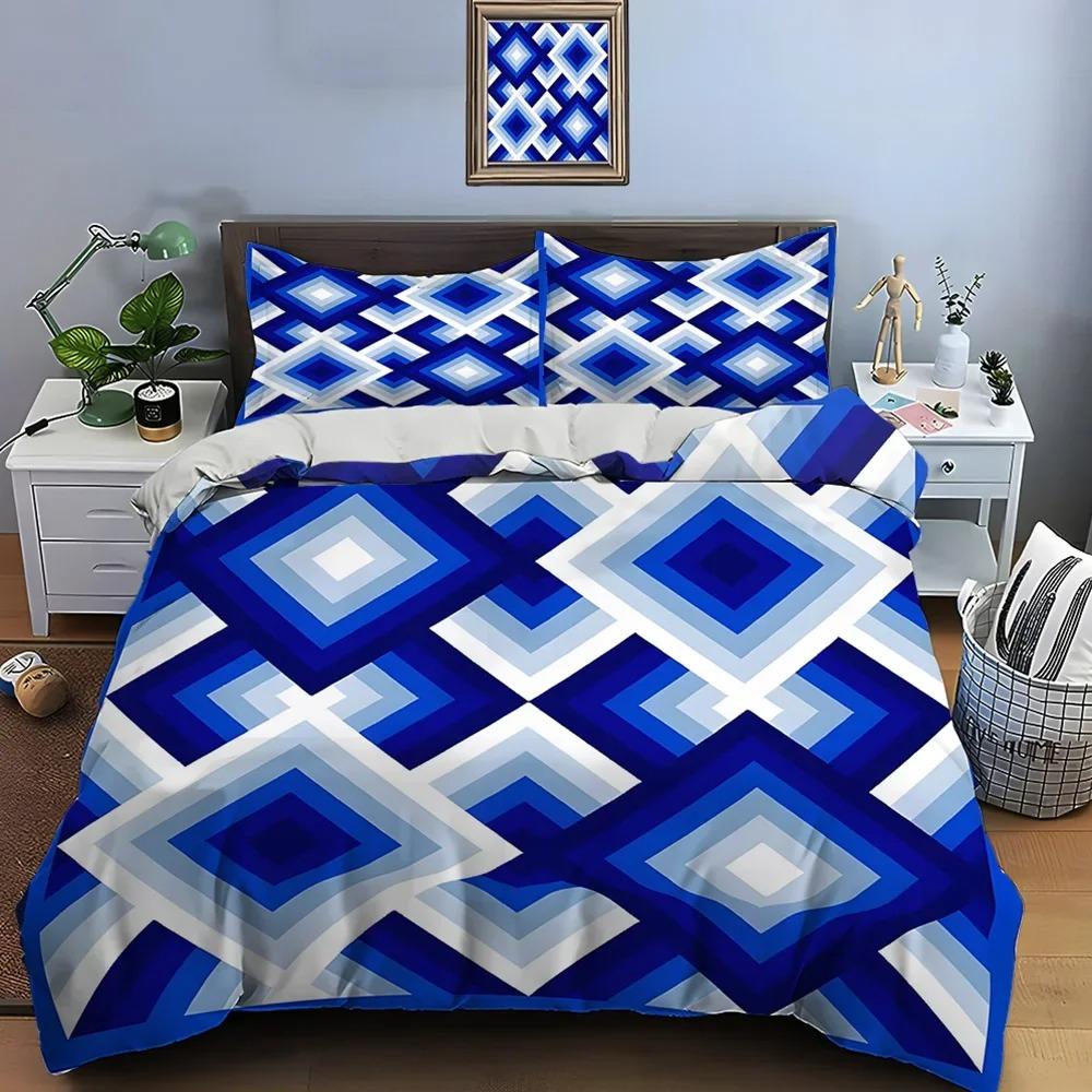Geometric Designs Patterns Bedding Set Duvet Cover 1 Duvet Cover 2 Pillowcases Adult and Children Bedding Set Luxury Gifts 135x200cm