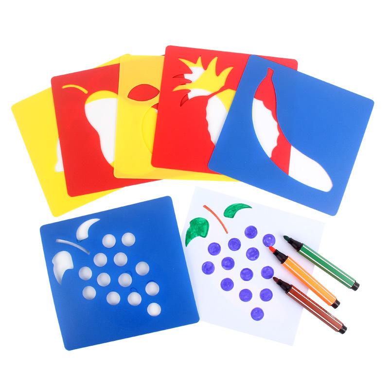 Children's Educational Painting Stencils: DIY Plastic Templates for Early Education