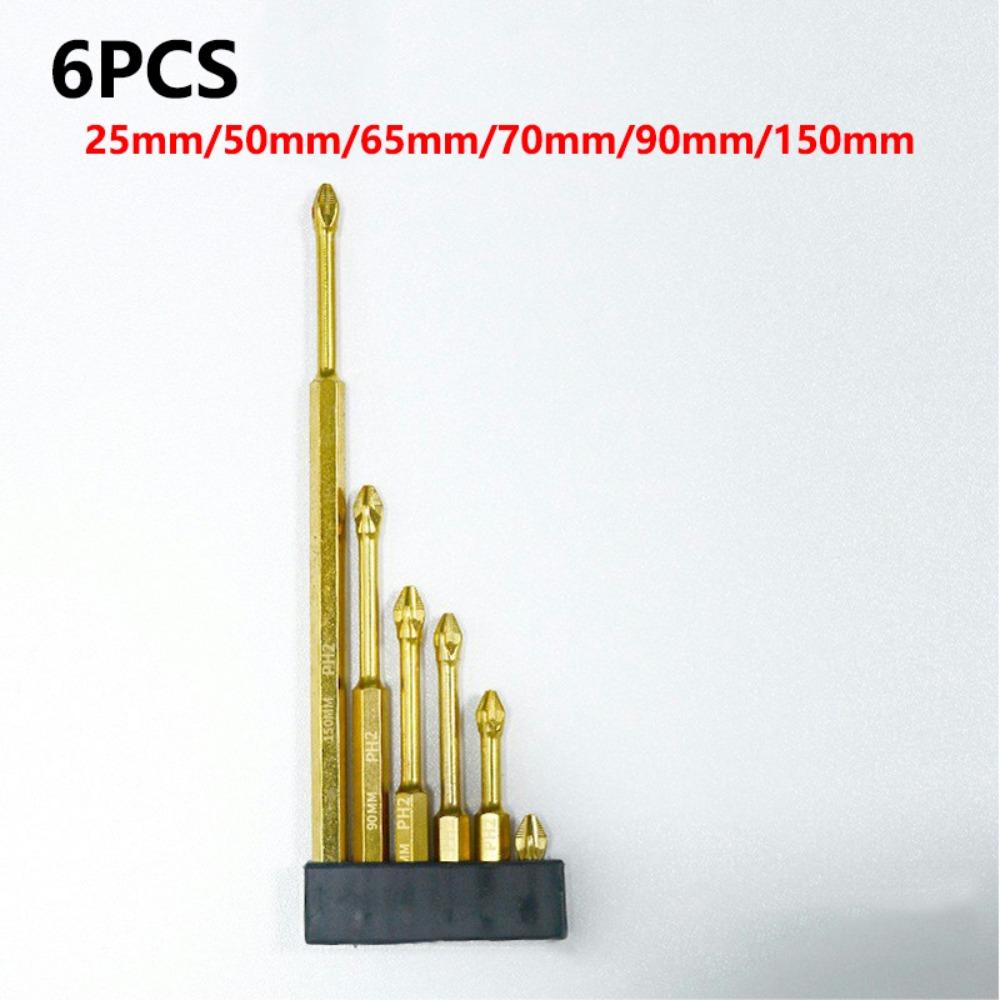 

Нескользящая ударопрочная бита Phillips с титановым покрытием, портативная бита-отвертка