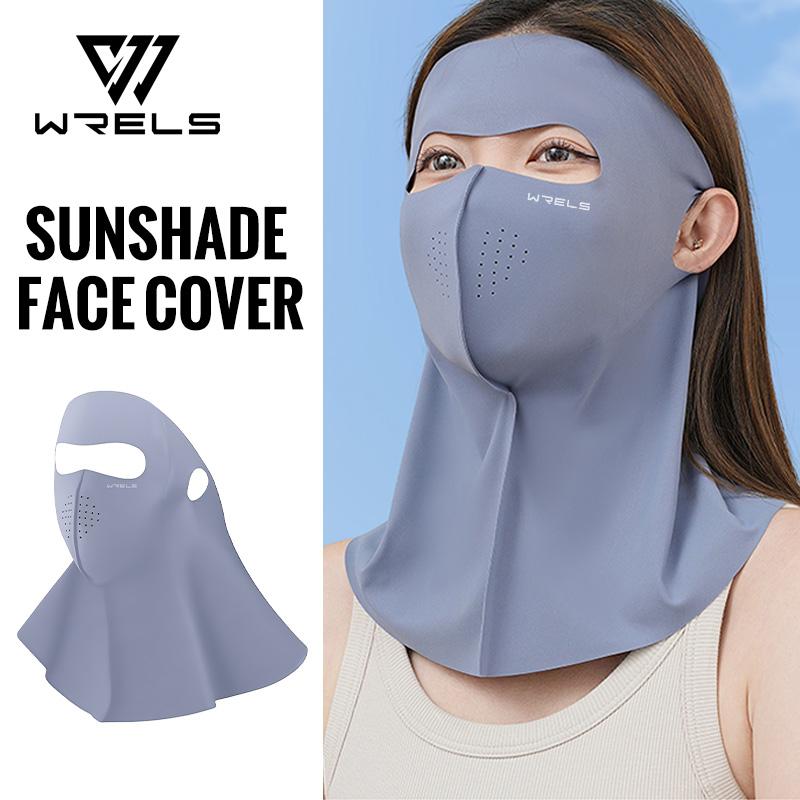 

WRELS Unisex Anti-UV Face Mask Breathable Summer Cool Ice Silk Sun Protection Mask Outdoor Sports Cycling Sunshade Face Mask синій