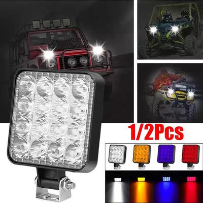 2ks Auto LED Mini Square 16 světel 48W 12V Terénní vozidlo Terénní vozík Vysokozdvižný vozík Led pracovní světlo