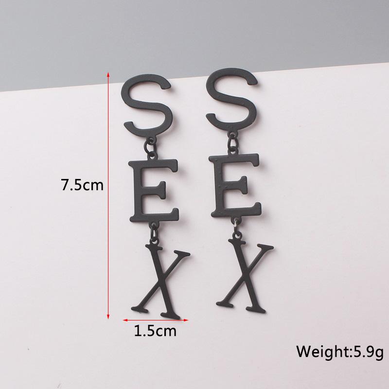 Black Hanging Long Earrings for Women Triangle Square Statement Drop Earrings 2025 boucle oreille femme Fashion Jewelry