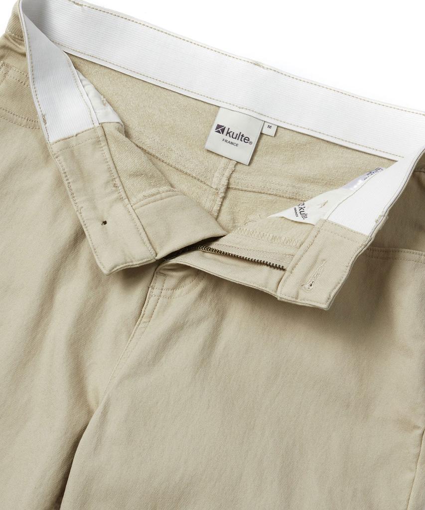 KULTE Women'S Fleece-Lined Elastic Waist Chino Pants Light Beige
