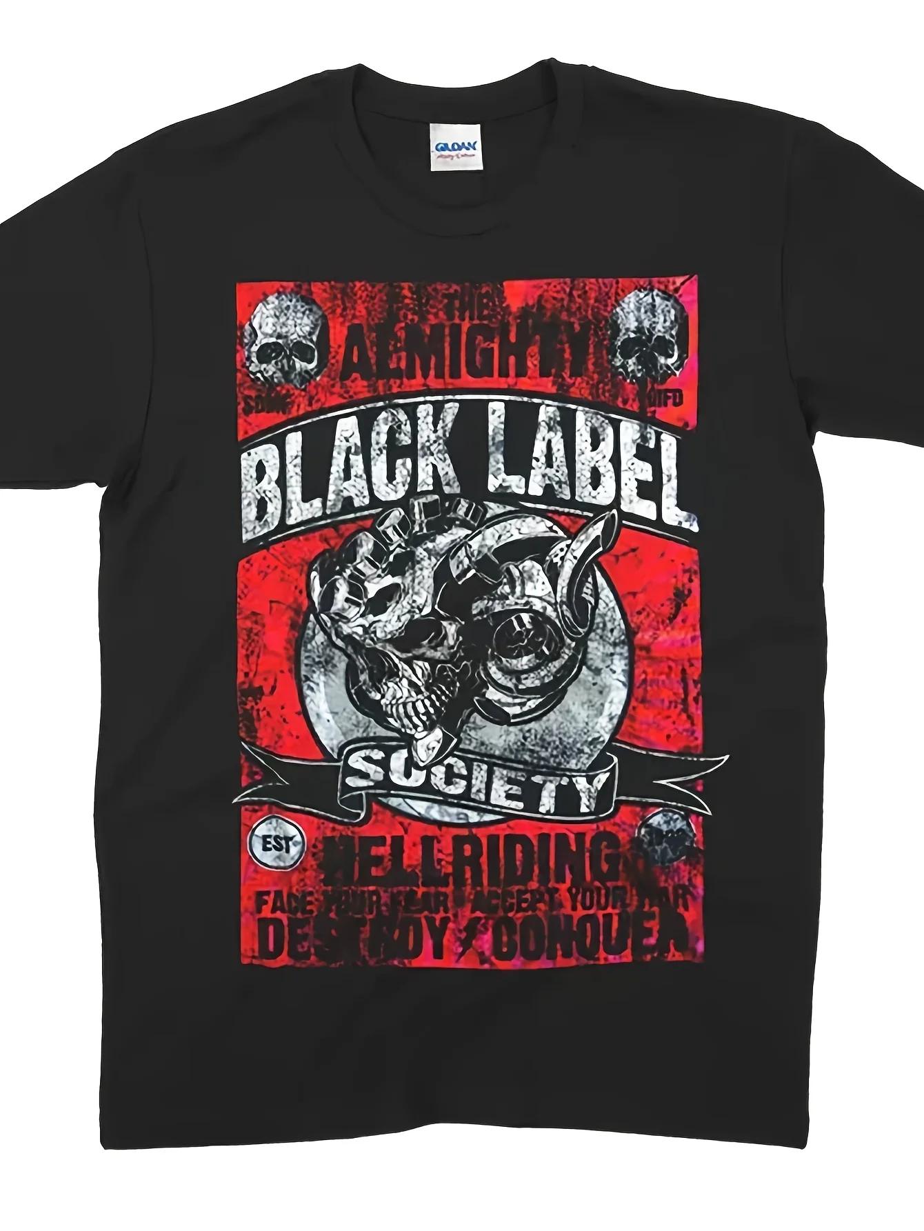 

Bla La Bels S Societies Men s Band T-shirt - Skull Rock Pattern Printed Shirt, Casual Daily Wear and Music Event Outfit - Men... 5XL різнокольоровий