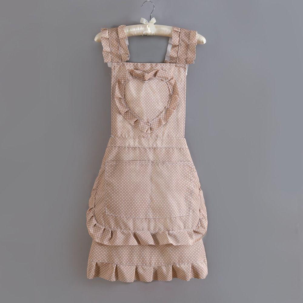 Cute Canvas Women Lace Apron Oil-proof Princess Dress Style Chef Aprons Stain-Resistant Cooking Apron Summer Wear