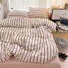INS Stripe Series Printed Soft Bedding Set Duvet Cover Bedclothes Bedspread Pillowcases Flat Sheets Comforter Sets for Girls