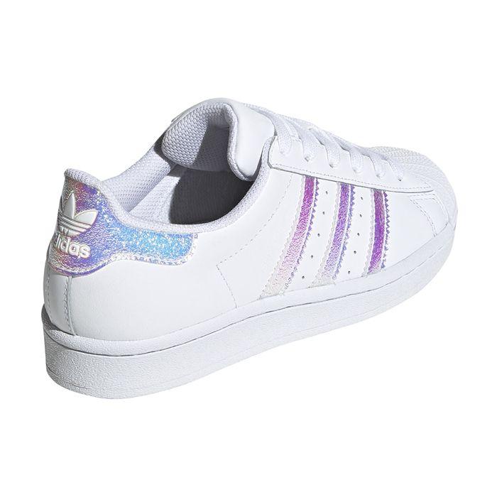 Košík - adidas Originals - SUPERSTAR Junior - Bílý - Kožený svršek - Gumová podrážka