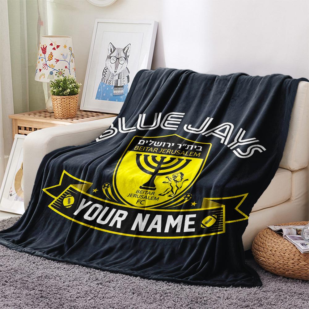 Custom Name Beitar Jerusalem Flannel Blanket, High Quality Comfortable for All Seasons, Home Decor, Warmth and Comfort