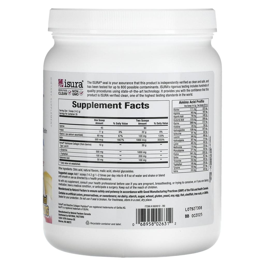 Total Body Collagen, Bioactive Peptides, Orange, 500G (1Lb 1Oz)