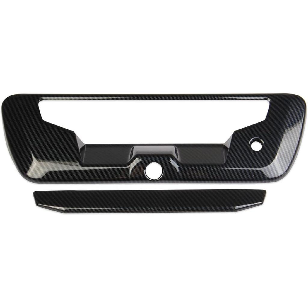 Korlot Carbon Fiber Car Rear Trunk Door Handle Cover Trim for Nissan Frontier 2022-2026