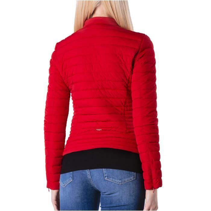 Blouson Stretch Ajusté W84L45 - Guess Jeans - Rouge - Femme